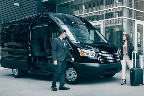 Business travel shuttle service from Davis
