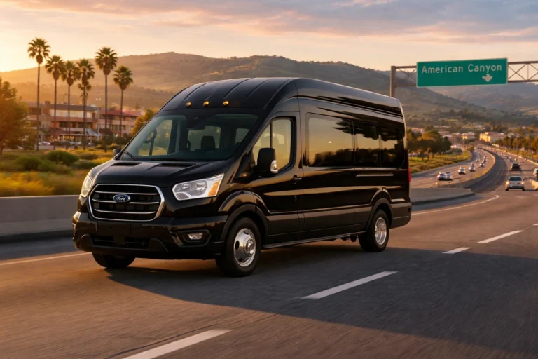 American Canyon airport shuttle van providing transportation to SFO SMF OAK and SJC